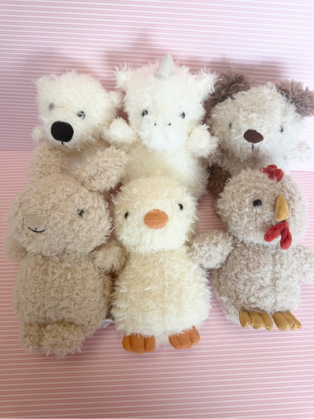 Soft Beige Plush Small Pets Toy Set - Unbranded